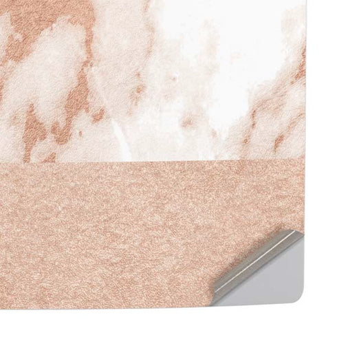 White Rose Gold Marble PS5 Pro Console Skin